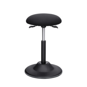 Reguleeritava kõrgusega kontoripukk, must, 50–70 cm, 360° pöörlev, istme Ø 37 cm