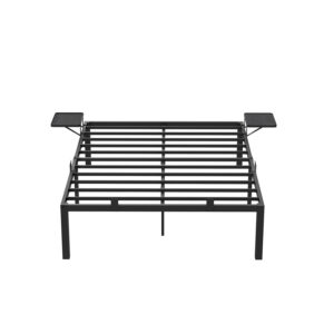 Metallist kaheinimesevoodi raam 190 x 140 cm madratsile, must, hoiuriiulitega