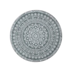 Ümmargune vaip, 120 cm läbimõõt, antratsiithall, boho stiilis