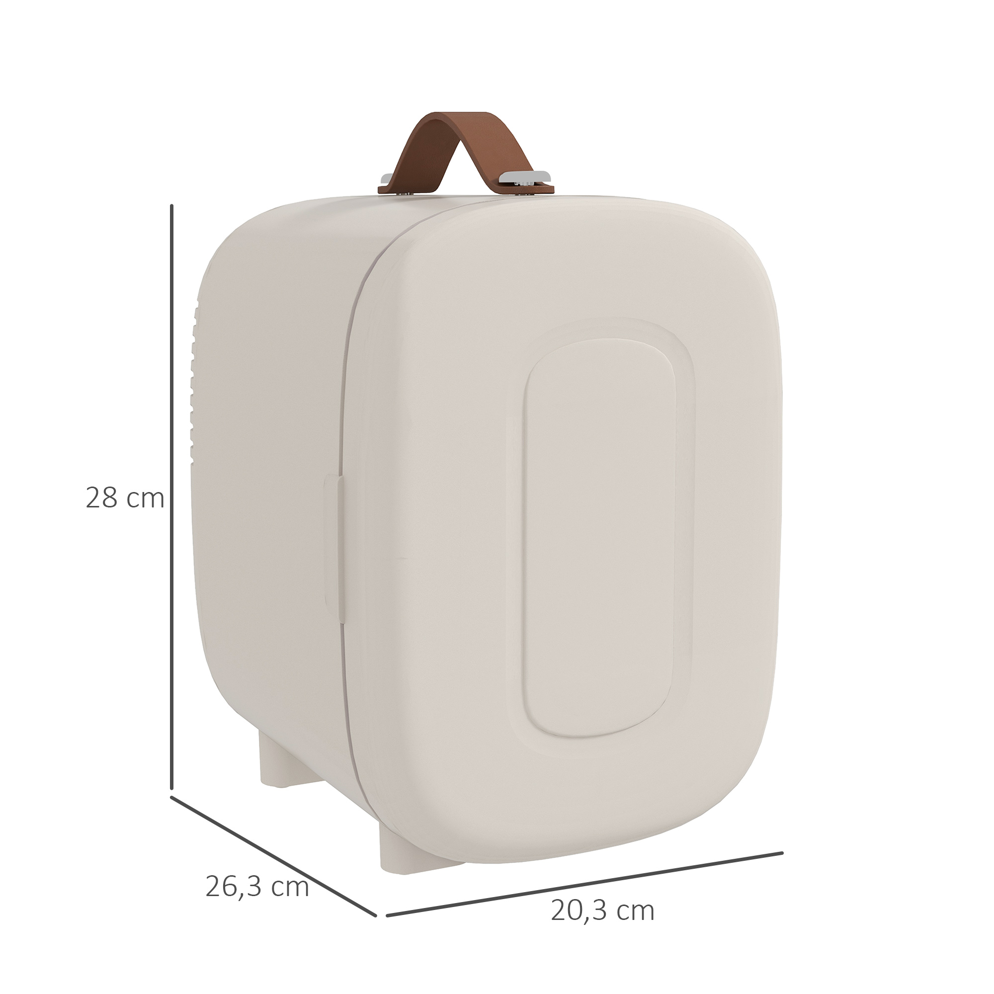 Minijääkaappi, 4 l, kermanvalkoinen, 20,3 x 26,3 x 28 cm - Image 3