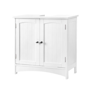 Izlietnes skapītis, balts, MDF, 60 x 60 x 30 cm, 2 durvis, regulējams plaukts