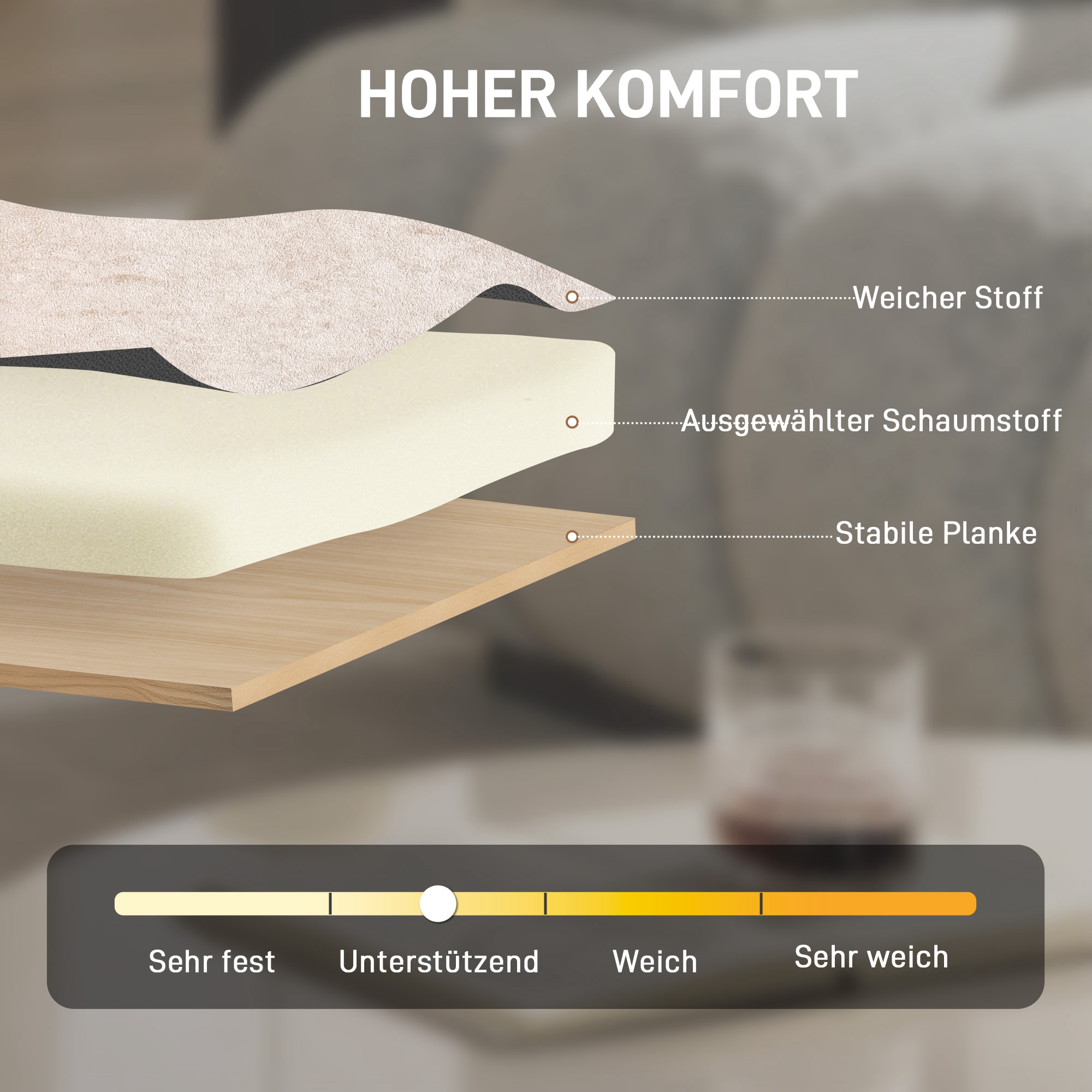 Korostustuoli, chenille-verhoiltu nojatuoli massiivipuurungolla ja jaloilla, beige - Image 5