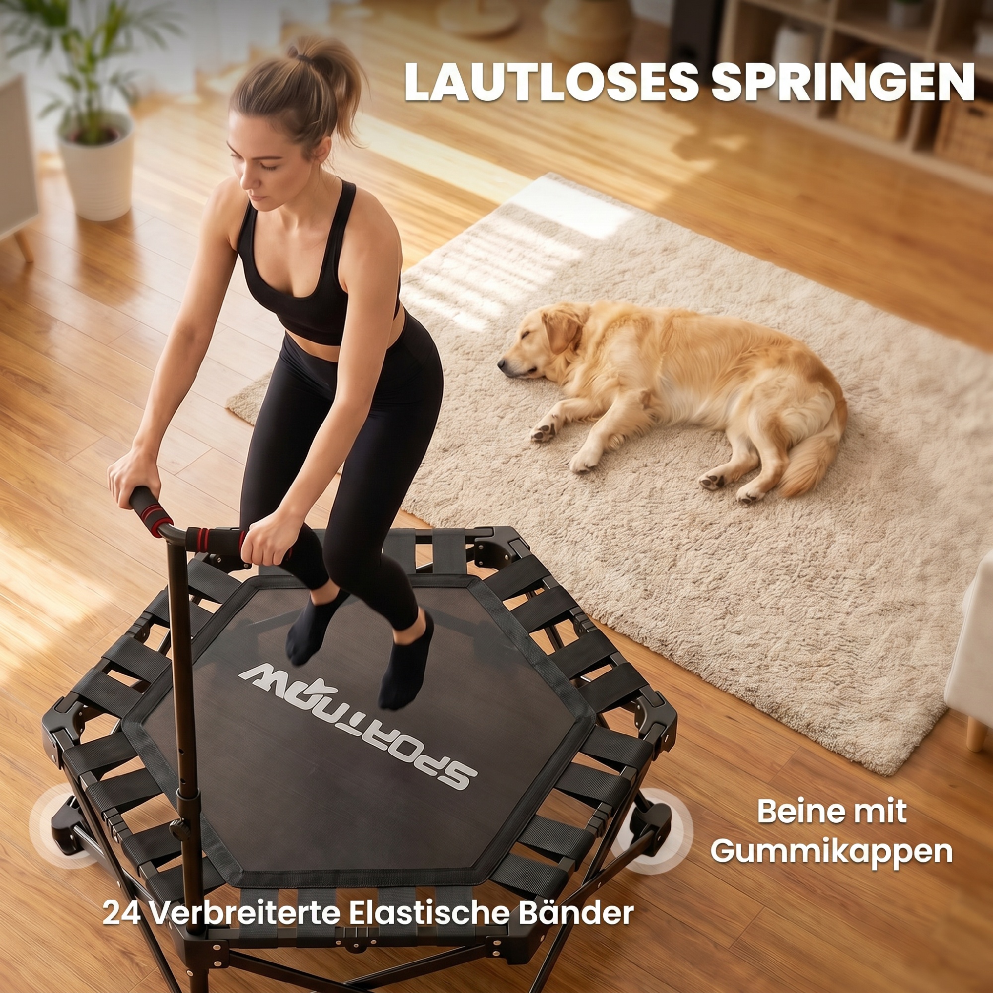Sulankstomas fitnesso batutas su T rankena, juodas, 120 kg - Image 7