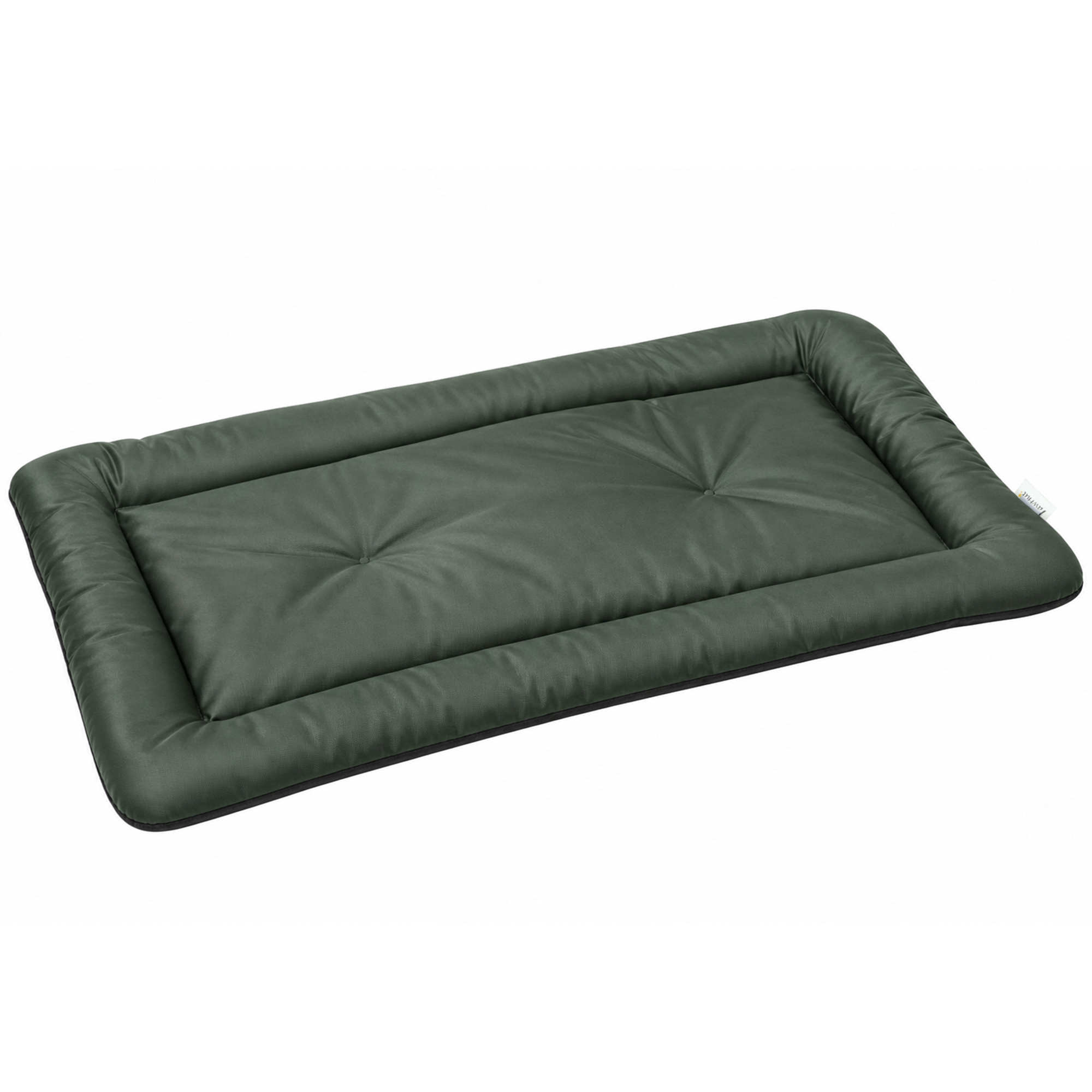 Kokkupandav koeramagamismatt, 110 x 68 x 6 cm, armeeroheline ja must