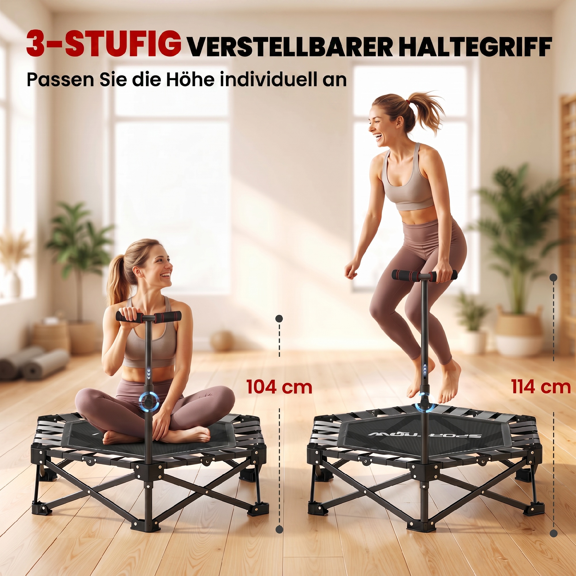 Sulankstomas fitnesso batutas su T rankena, juodas, 120 kg - Image 5