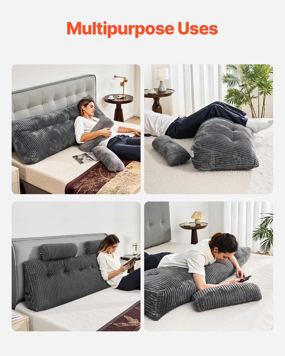 King size voodipeatsipadi, kiilukujuline, 2 küljetasku ja 2 peatoega