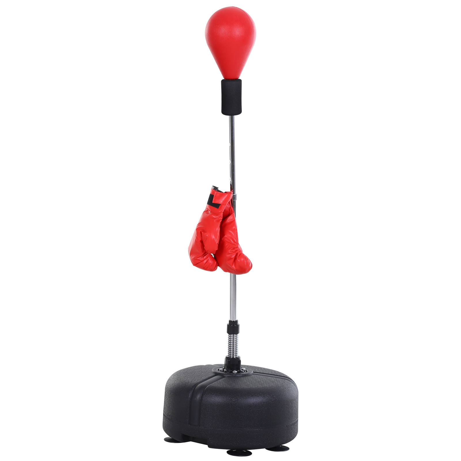 Boksitreeningu komplekt, reguleeritav 136-154 cm, must, punane, koos 1 paari kinnastega