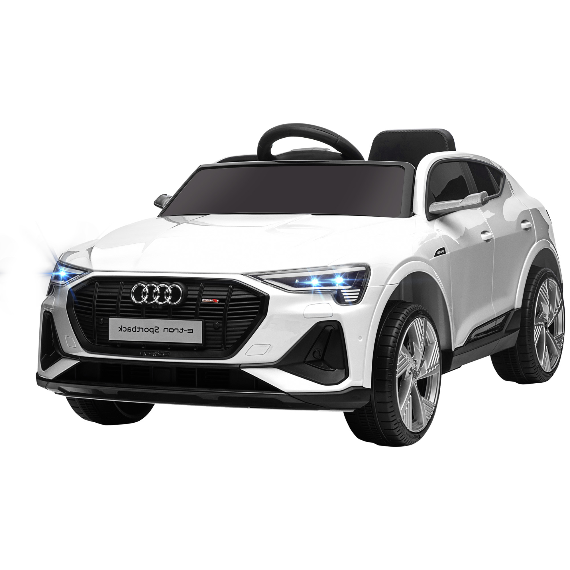 Elektriline lasteauto Audi E-tron, 12V, valge, 108 x 60 x 47 cm