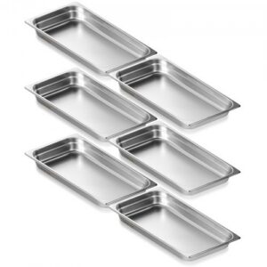 6-osaline täissuuruses hotellipannide komplekt, 9,25 l, roostevabast terasest, 67 mm sügav