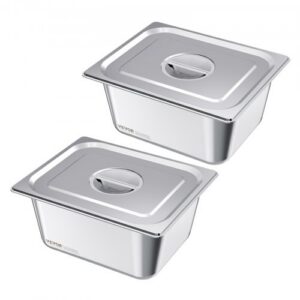 Roostevabast terasest aurupannid kaantega, 1/2 suurus, 148 mm sügav, 9 l, 2 tk