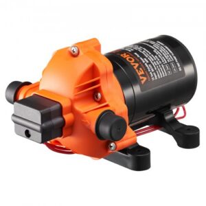 12 V diafragmapump, 6,81 l/min, 3-kambriline alalisvoolu veepump