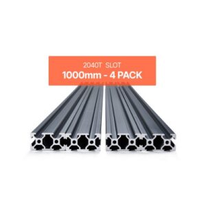 4 tk 2040 alumiiniumprofiil, 1000 mm, must
