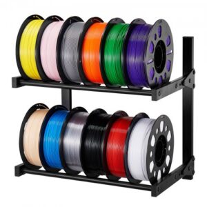 Pie sienas stiprināms 2 līmeņu 3D printera filamenta plaukts