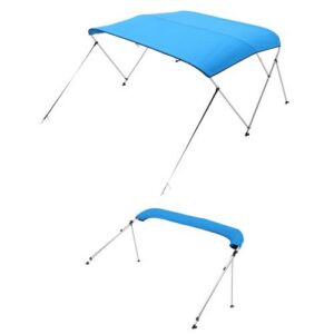 3 kaarega paadi bimini kate, 600D polüester, alumiiniumisulamist raamiga, 183 cm x 216 cm kuni 229 cm x 117 cm, Vaikne sinine