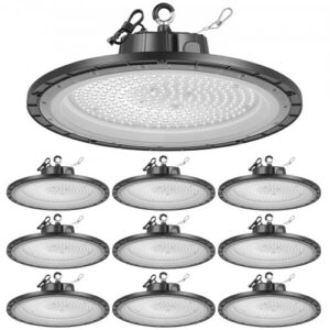 10-osaline LED kõrglampide komplekt, 5000 K, 200 W, 30 000 lm, must