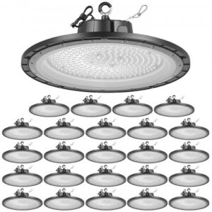 20 LED kõrglambi komplekt, 5000 K, 150 W, 21 000 lm, UFO-kujuline, must