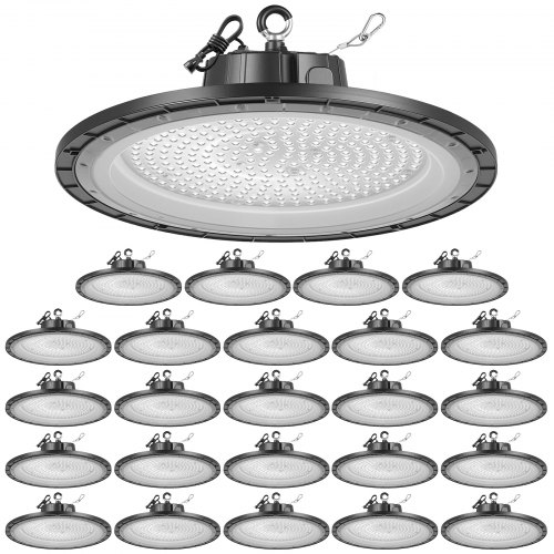 20 LED kõrglambi komplekt, 5000 K, 150 W, 21 000 lm, UFO-kujuline, must