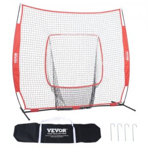 213,4 x 213,4 cm pesapalli- ja softballi harjutusvõrk kandekoti ja löögitsooniga