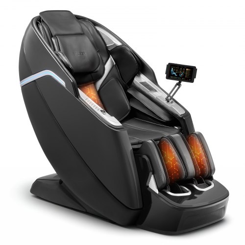 Viso kūno masažinis krėslas Dual-Core 4D+3D su pailginta SL bėgine sistema, TFT, AI balso valdymu