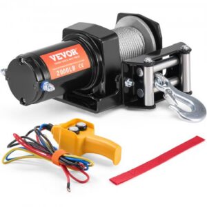 Elektrinė gervė ATV/UTV 907,2 kg plieninis trosas IP55 laidinis valdymas