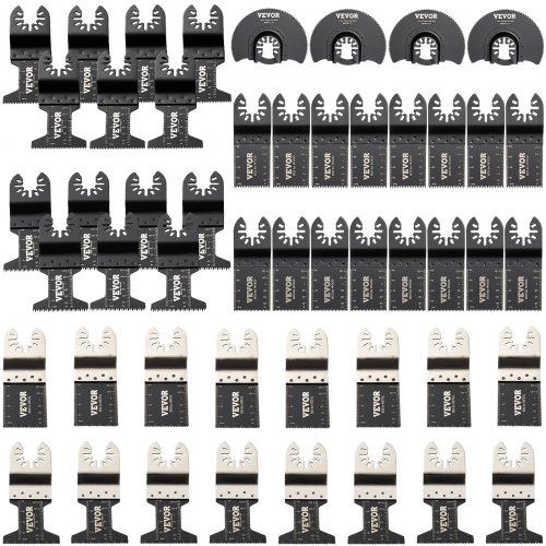 50 gabalu svārstzāģa asmeņu komplekts, ātrās nomaiņas multitool asmeņi, HCS asmeņi kokam, plastam, metālam un naglām