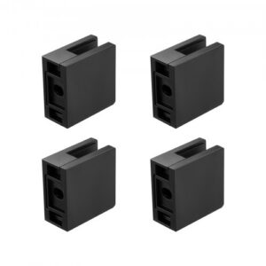Stikla skava 40 gab. kvadrātveida margas kronšteins 8-12 mm stiklam, melns