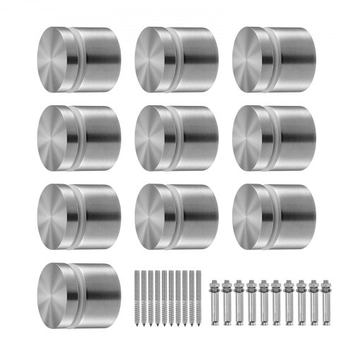 10 kpl pyöreä lasikiinnike 8-16 mm karkaistulle lasille