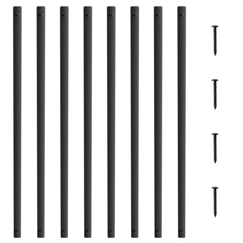 51 metāla balusteru komplekts, alumīnija sakausējums, 820 mm, matēti melns