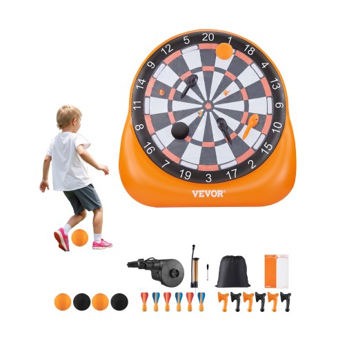 Pripučiama futbolo taikinių lenta su 4 kamuoliukais, 6 strėlėmis ir 6 kirvukais, modelis FDSFBB-003A-2