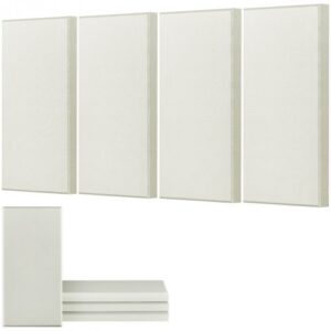 4-osalised akustilised paneelid, 50 mm paksud, 600 x 300 mm klaaskiust heli neelavad paneelid, isekleepuvad seinapaneelid, beež