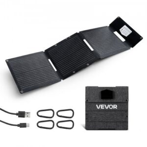 30 W kokkupandav päikesepaneelilaadija, 16BB N-tüüpi monokristalliline paneel, USB-A, USB-A (QC3.0) ja Type-C pesadega