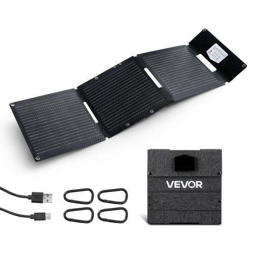 30 W taitettava aurinkopaneelilaturi, 16BB N-tyypin monokiteinen paneeli, USB-A-, USB-A (QC3.0)- ja Type-C-liitännöillä