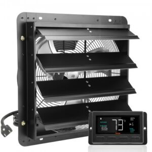Läbipuhkeventilaator luukidega, 406 mm temperatuuri ja niiskuse kontrolleriga, EC-mootoriga, 2968,2 m³/h