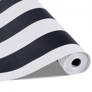 Kleepe tapeet, 45 cm x 15 m, must ja valge moodne geomeetriline PVC