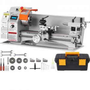 Mini metalo tekinimo staklės, 800 W, 150–2500 aps./min, 17,8 cm x 40,7 cm