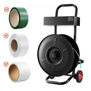 Siksnu spoles ratiņi PET / PP / poliestera spolēm, 203 mm serdes izmērs