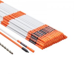 Važiuojamosios dalies žymekliai, 50 vnt., 122 cm, 0,79 cm, oranžiniai stiklo pluošto kuolai su atspindinčia juosta