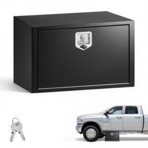 Auto all paigaldatav tööriistakast 762 × 457 × 457 mm, teras, lukuga ja võtmetega, must