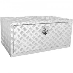Alumiiniumist veoki allpaigaldatav kast 91,4 x 61 x 61 cm, 40 kg, lukuga ja võtmetega