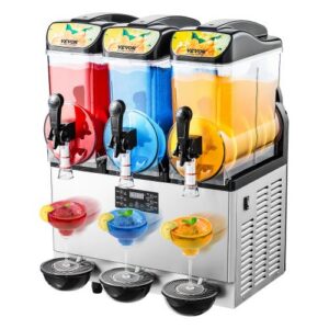Komerciāla slush mašīna, 15 L x 3, melna, RLC15*3