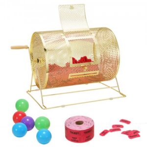 Loosirumm, 409 x Ø304 mm, messingkattega, mahutab 5000 piletit või 200 pingpongi palli