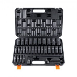 34-osaline süvaprofiiliga löökpadrunite komplekt, 13 mm ajam, 8–36 mm, Cr-Mo teras