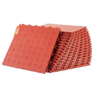 Kinnituvad garaažiplaadid 305 x 305 x 13,4 mm, 25 tk, punased