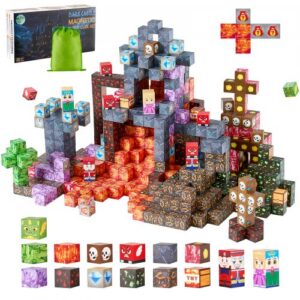 Magnetinės kaladėlės Dark Castle Set, 100 vnt., 2 x 2 x 2 cm, nuo 3 metų