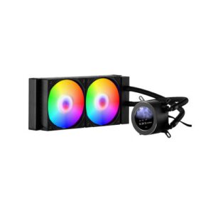AIO CPU vedelikjahuti, 120 mm PWM ventilaatorite ja pumbaga, must arvutijahuti 5