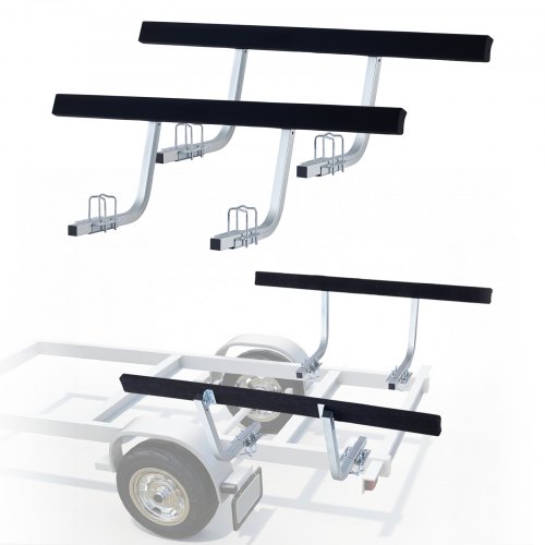 Veneen trailerin ohjainrullat, 2 kpl, korkeussäätö 425 mm - 475 mm, terästä