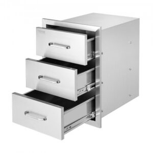 Ulkokeittiön 3 vetolaatikon upotettava kaappi 400 x 450 x 450 mm