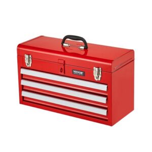 Metallinen työkalulaatikko 3 laatikolla, 52 cm, punainen