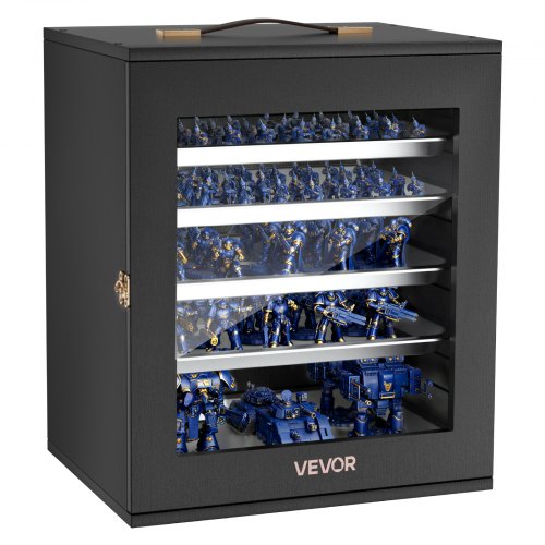 Miniatūru uzglabāšanas futrālis 1:2500–1:3500 mēroga modeļiem, koka, ar 5 paplātēm un 13 nodalījumiem