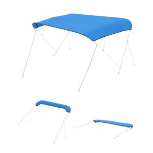 4-kaarelise Bimini katuse asenduskate, 2440 mm pikk, 600D veekindel, 2464–2616 mm laiusele, sinine (raamita)